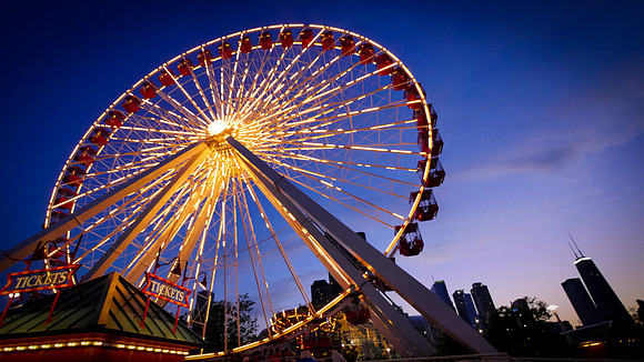 Navy Pier at night