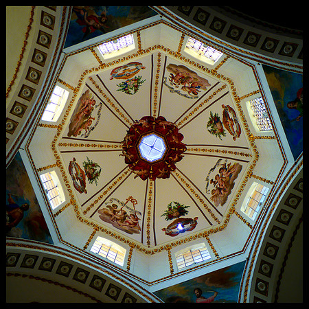 ceiling of a church outside Mexico City