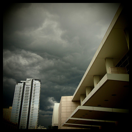 Green Skies over the City
